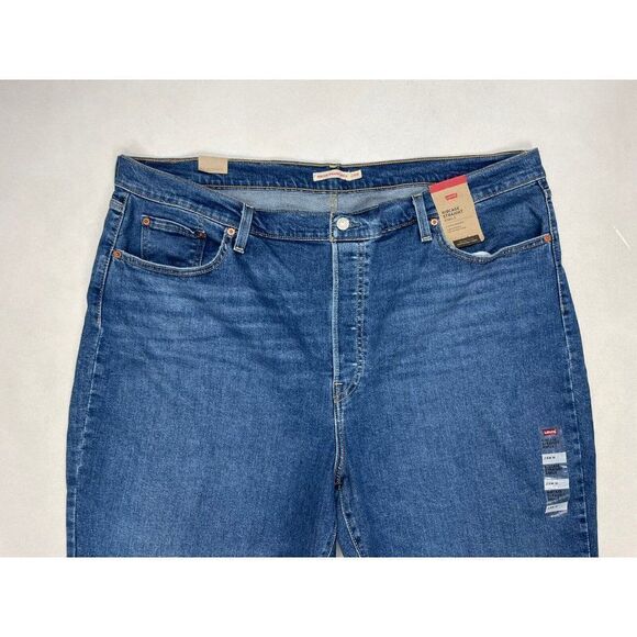 Levi’s Ribcage Straight Ankle Denim Jeans Women Plus Size 24 Blue NWT - Picture 2 of 10